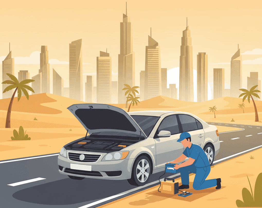 Technician replacing car battery in 30 Minutes