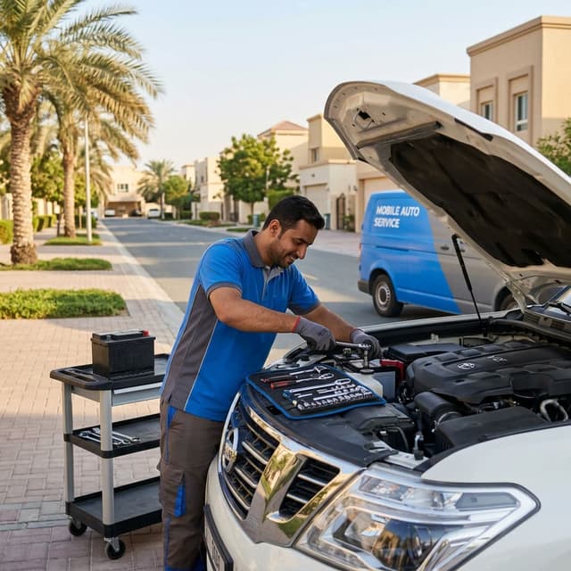 Mobile battery technician in Abu Dhabi