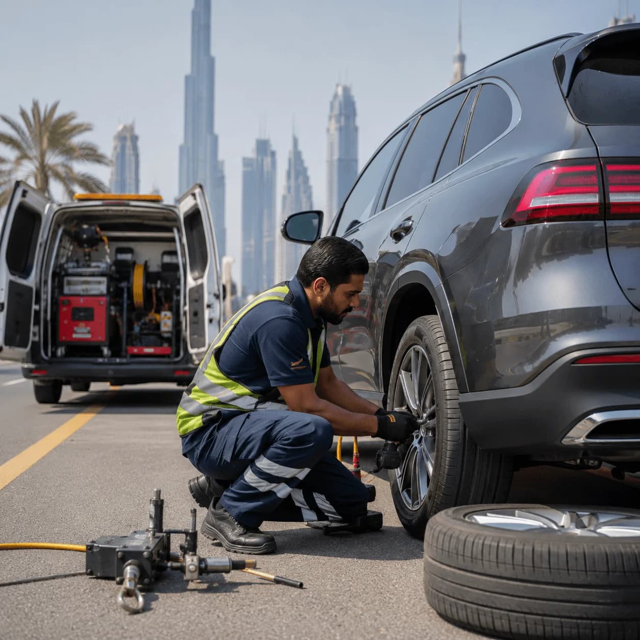 Car tyre service in Abu Dhabi