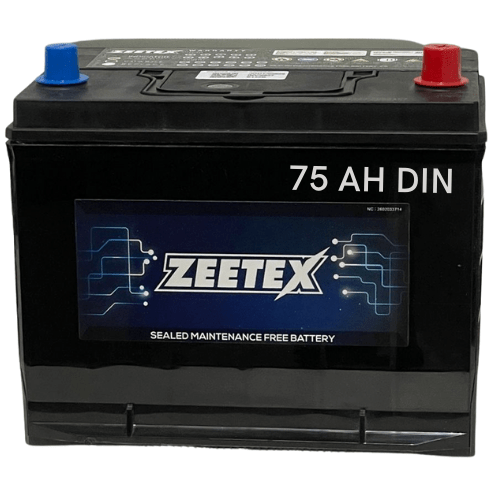 ZEETEX Battery Zeetex 12V DIN 75AH Car Battery - App