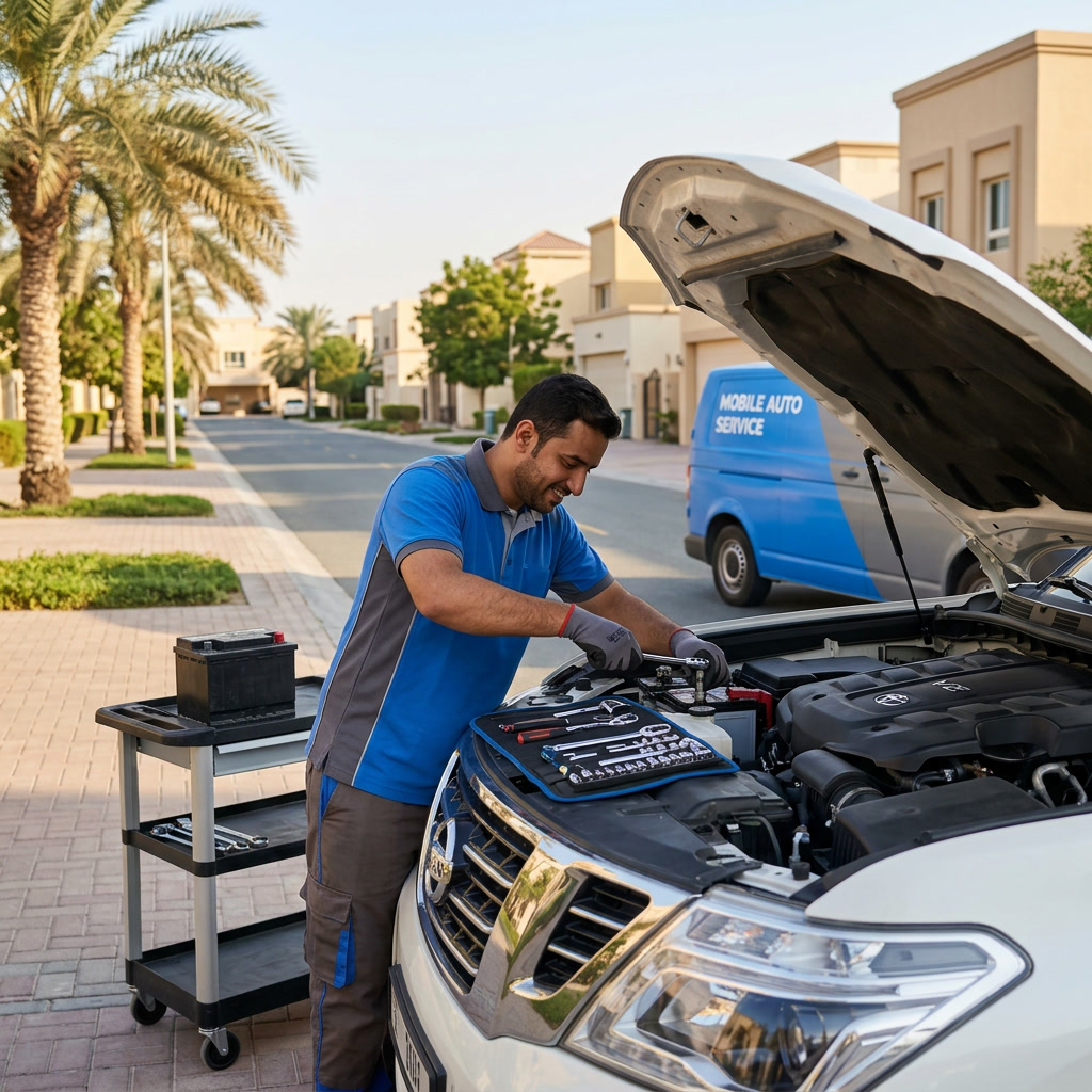 Mobile battery technician in Sharjah